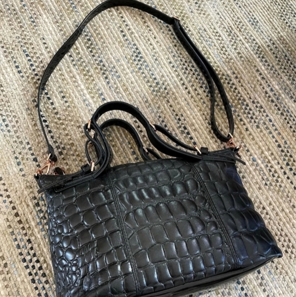 Ted Baker Black Leather crossbody bag Tote Gold Hardware - Picture 4 of 10